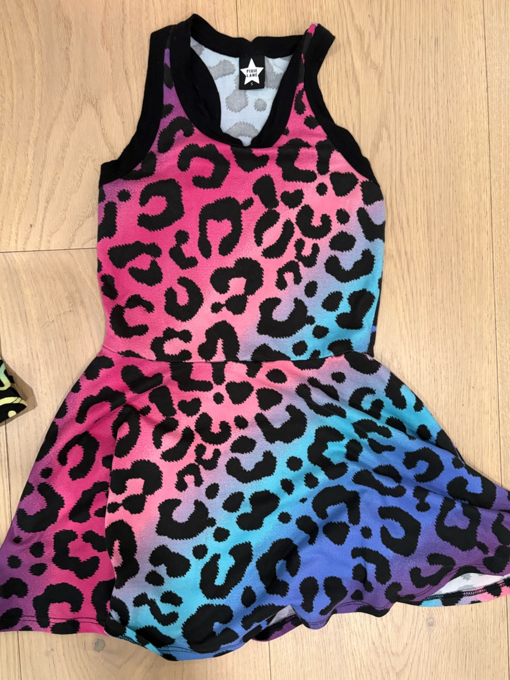 Pixielane Multicolor Ombre Leopard Skater Dress